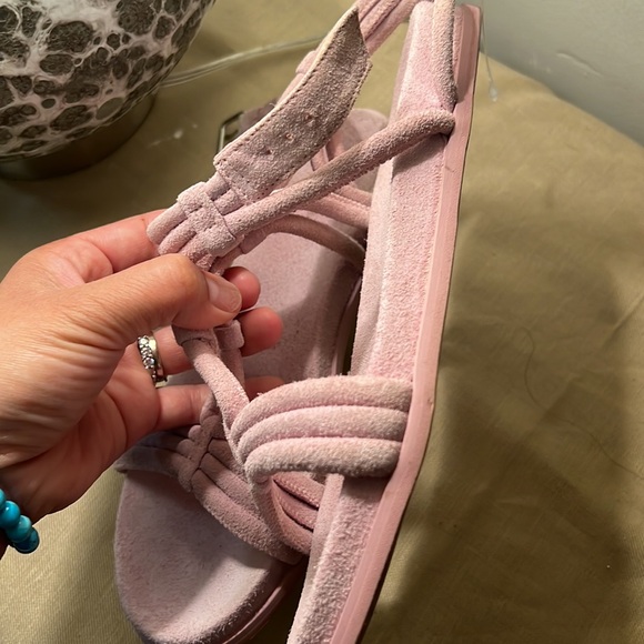 Clark pink Suede leather sandals - Picture 3 of 7